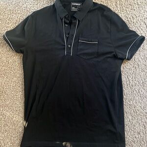 Express Men's Polo Shirt with White Trim